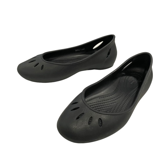 Crocs Flats Women’s Black Slip On Ballet Flats Size 7 - Picture 3 of 5